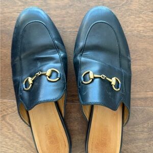 Gucci black leather loafers